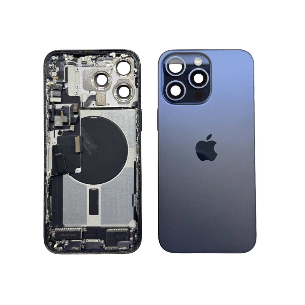 CHASIS COMPLETO IPHONE 15 PRO MAX GRADO A  AZUL SIM