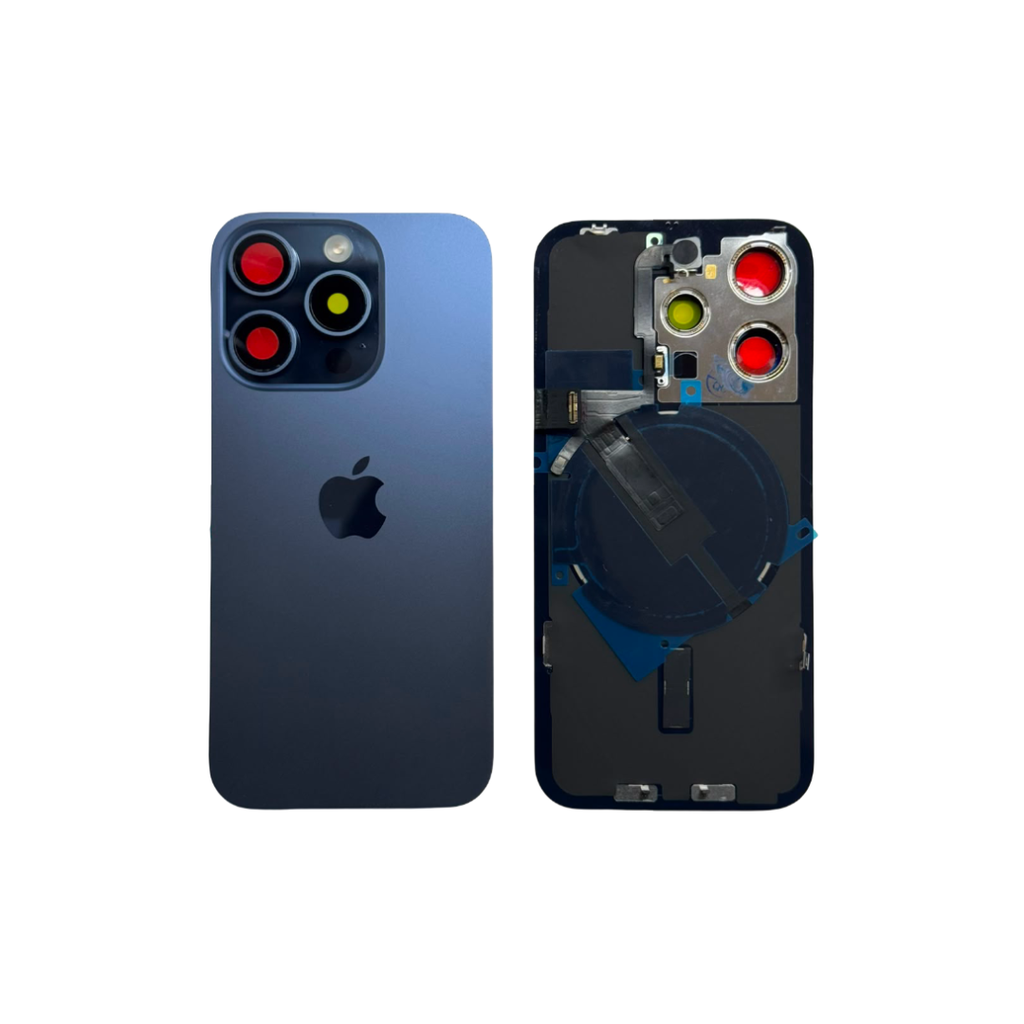 TAPA TRASERA IPHONE 15 PRO AZUL C/MAGSAFE (OEM)