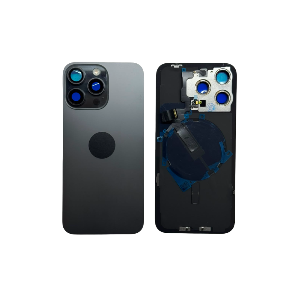 TAPA TRASERA IPHONE 15 PRO MAX NEGRO C/MAGSAFE (OEM)