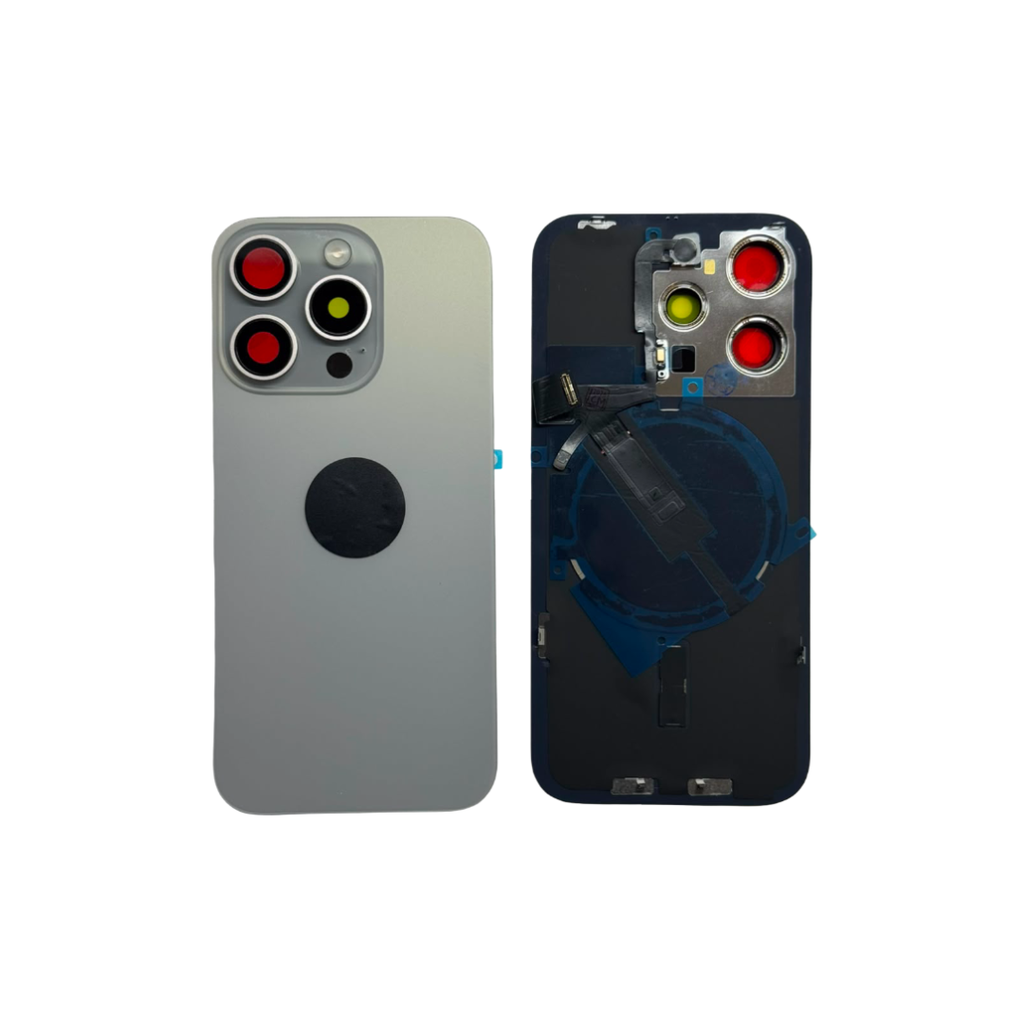 TAPA TRASERA IPHONE 15 PRO NATURAL C/MAGSAFE (OEM)