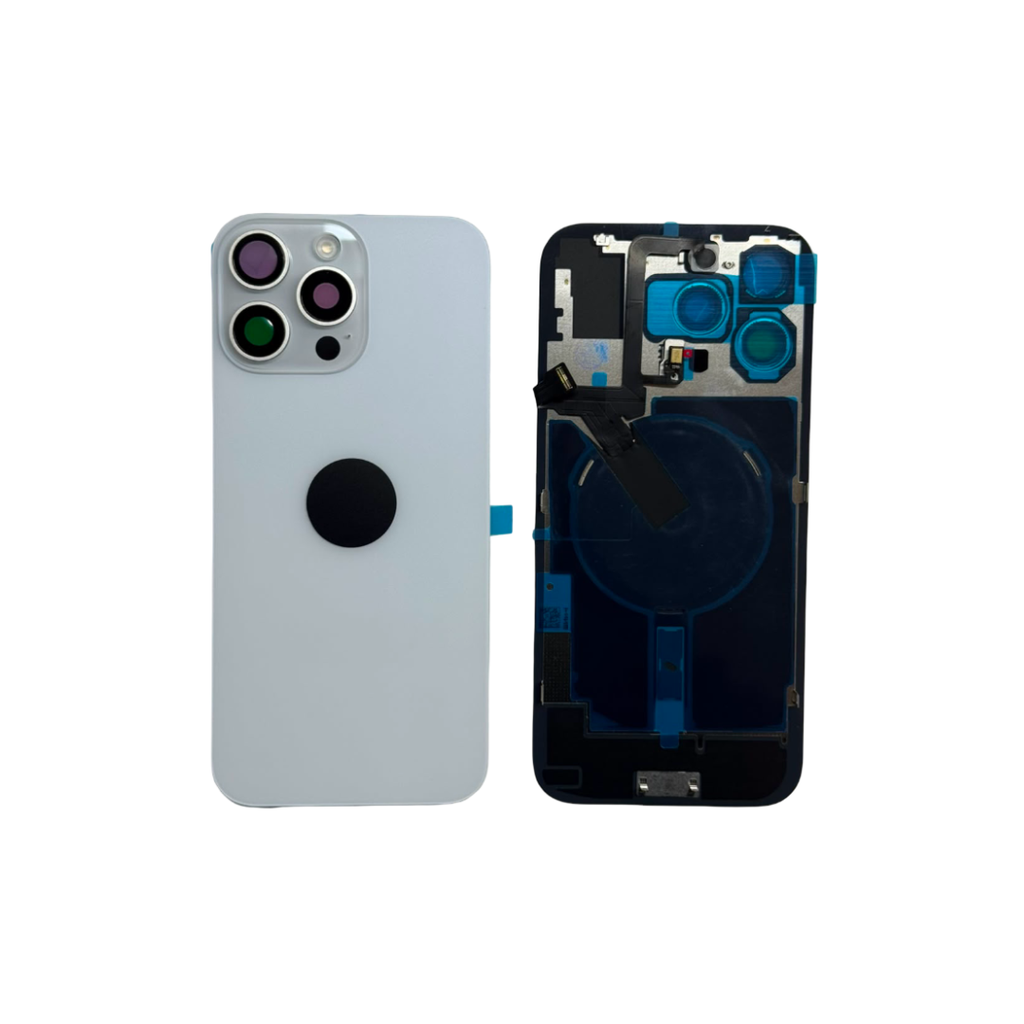 TAPA TRASERA IPHONE 16 PRO MAX BLANCO C/MAGSAFE (OEM)