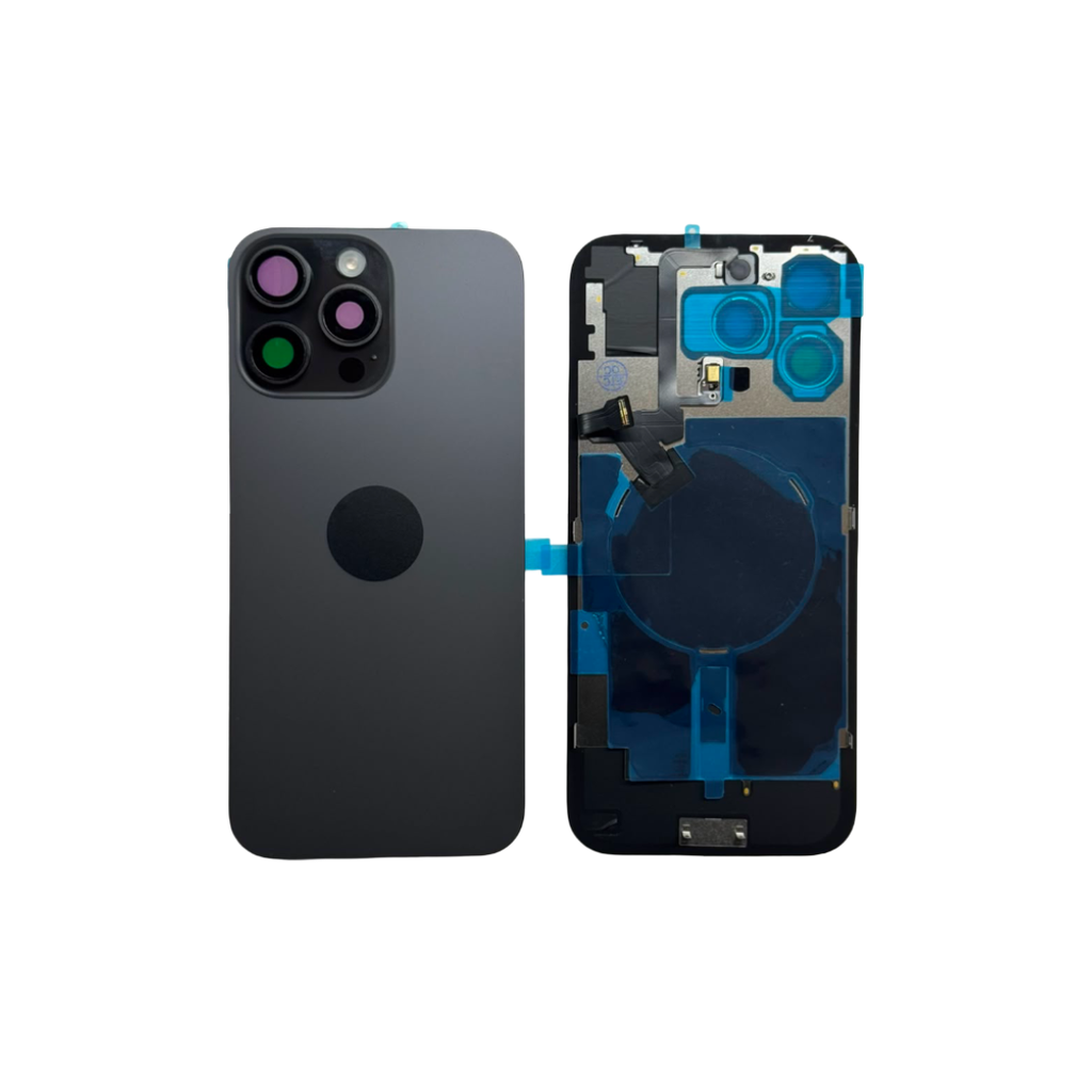 TAPA TRASERA IPHONE 16 PRO MAX NEGRO C/MAGSAFE (OEM)