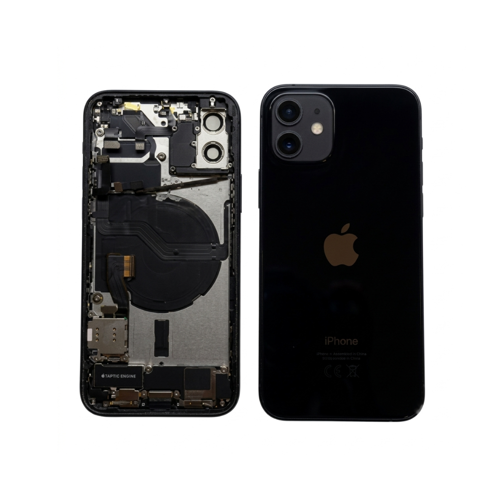 CHASIS COMPLETO IPHONE 12 NEGRO GRADO A