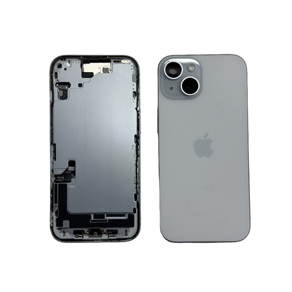 CHASIS COMPLETO IPHONE 15 GRADO A CELESTE SIM