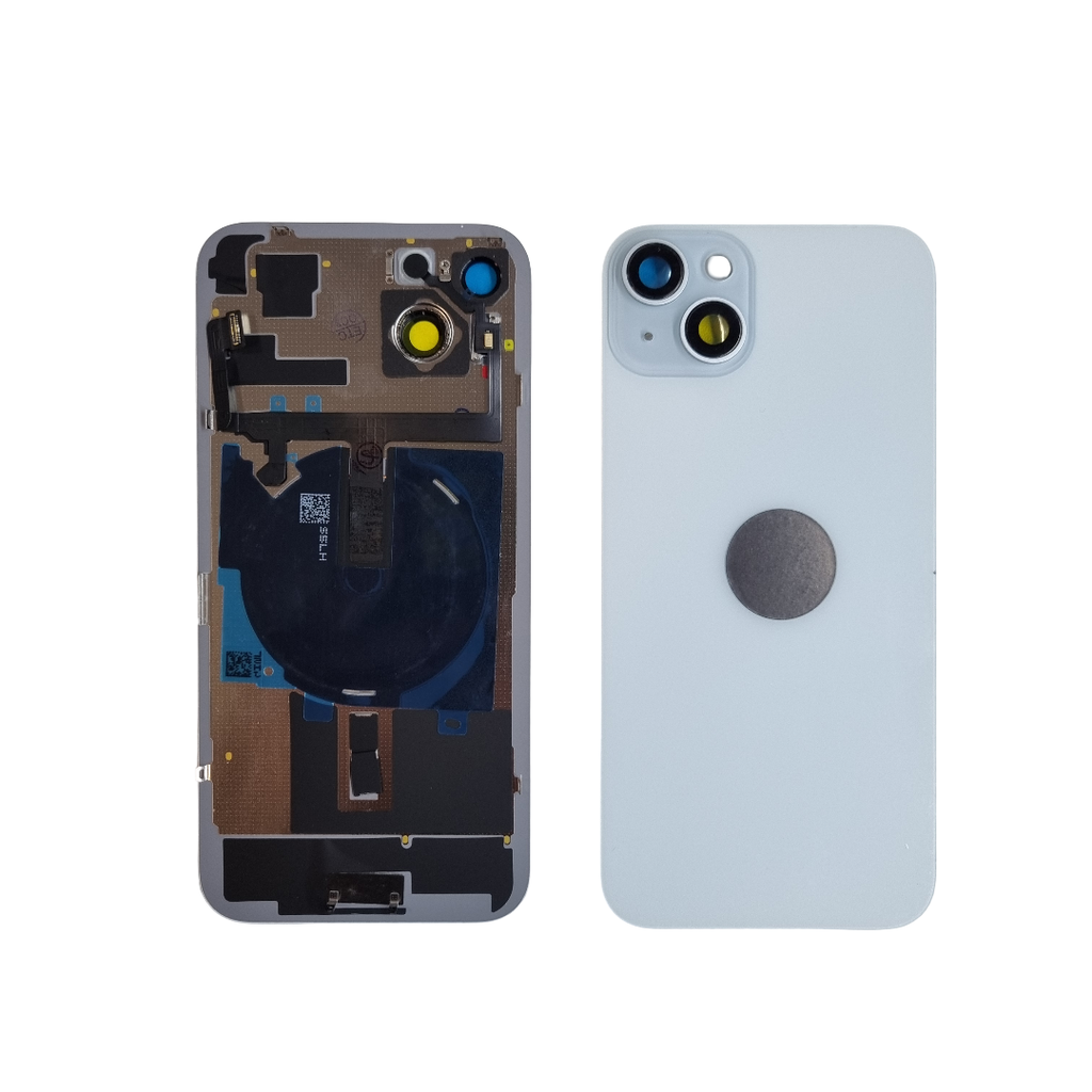 TAPA TRASERA IPHONE 15 PLUS LIGHT BLUE (BLANCO)  C/MAGSAFE (OEM)